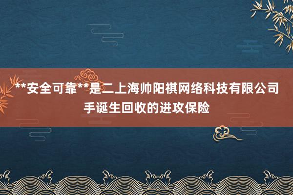 **安全可靠**是二上海帅阳祺网络科技有限公司手诞生回收的进攻保险